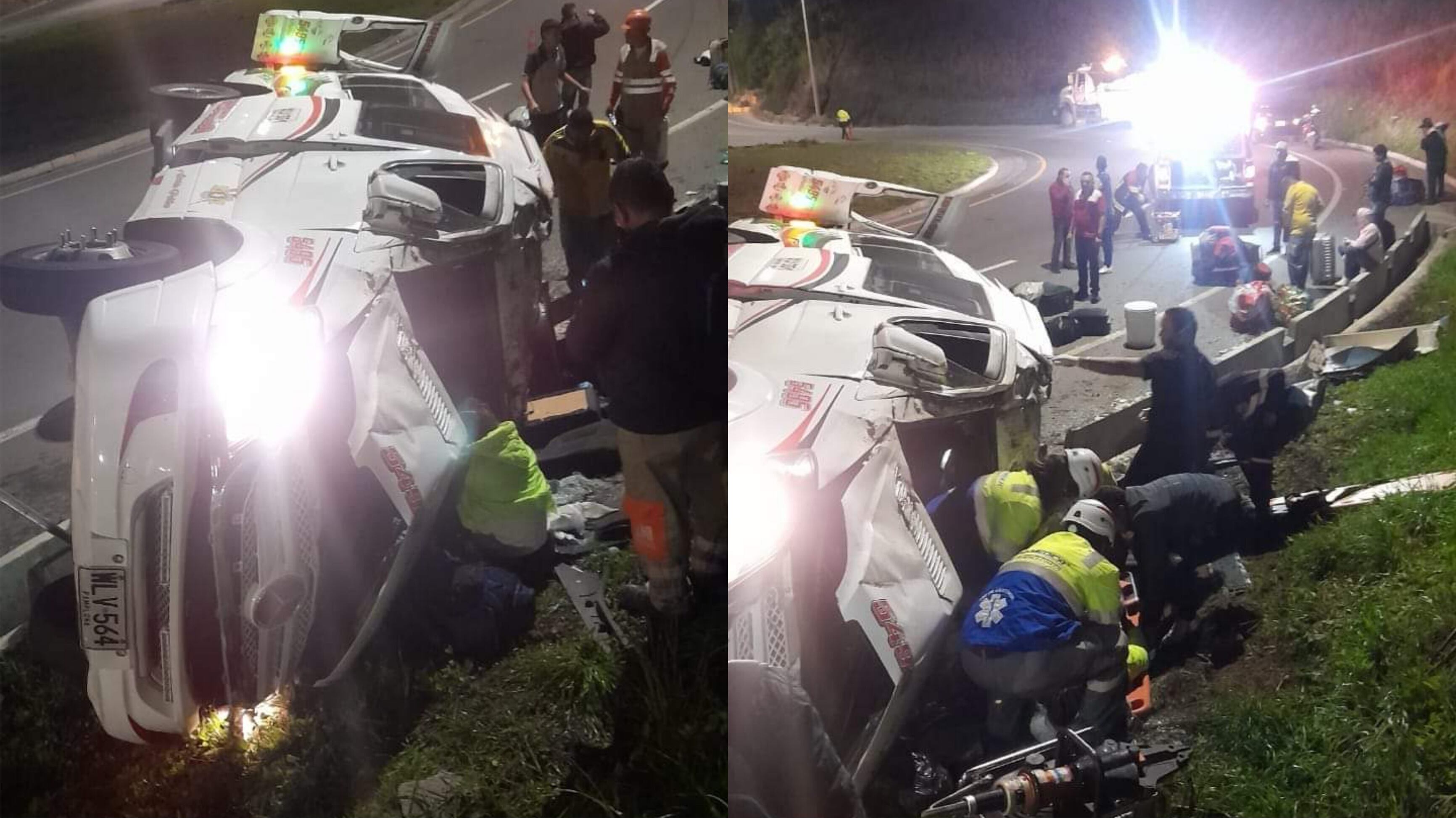 Accidente vía Pamplona-Bucaramanga. Foto cortesía Correo Expreso para Caracol Radio Cúcuta