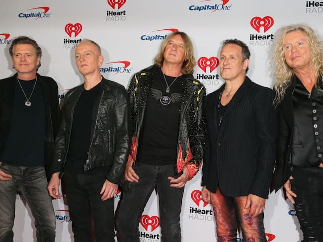 LAS VEGAS, NEVADA - SEPTEMBER 21: (L-R) Rick Allen, Phil Collen, Joe Elliott, Vivian Campbell, and Rick Savage of Def Leppard attend the 2019 iHeartRadio Music Festival at T-Mobile Arena on September 21, 2019 in Las Vegas, Nevada. (Photo by JB Lacroix/WireImage)