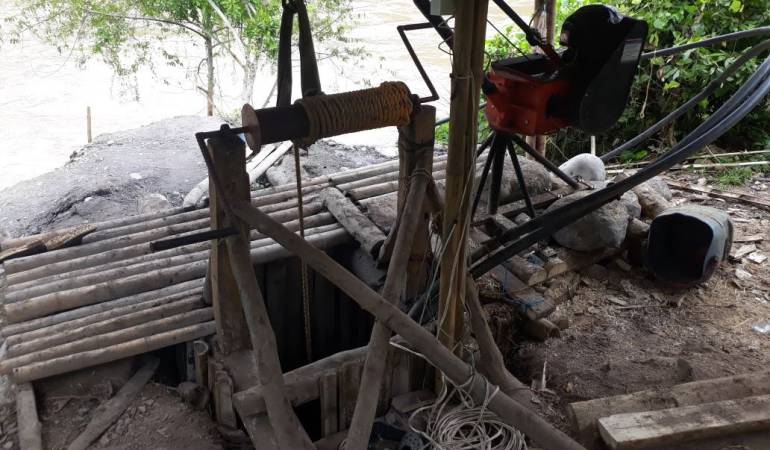 Sector El Playón en Riosucio donde se practica la minería