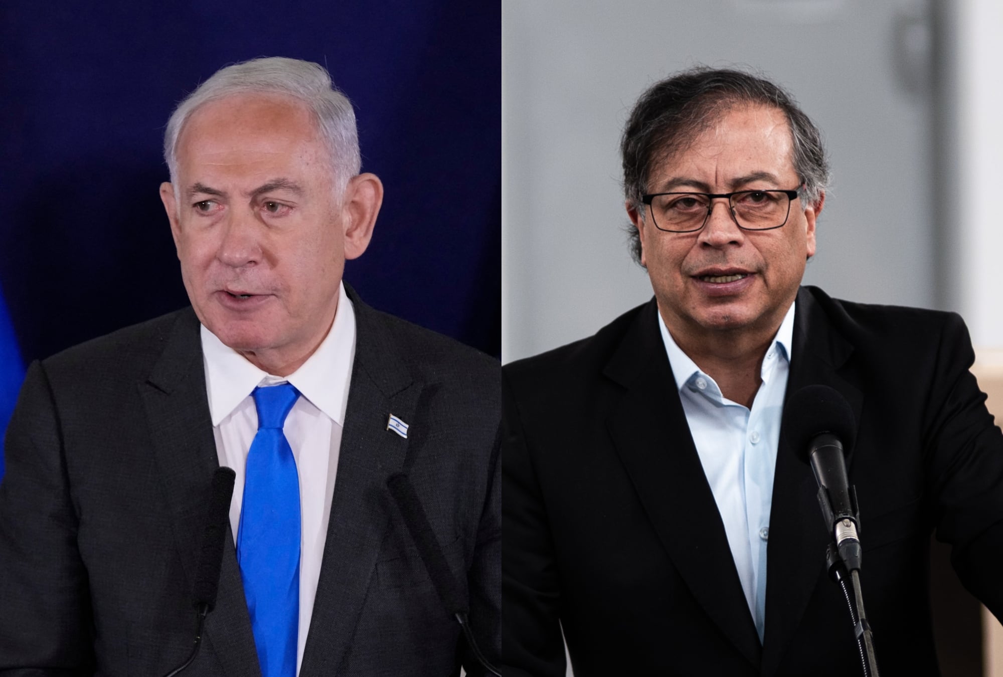 Benjamin Netanyahu, primer ministro de Israel y Gustavo Petro, presidente de Colombia | Fotos: GettyImages