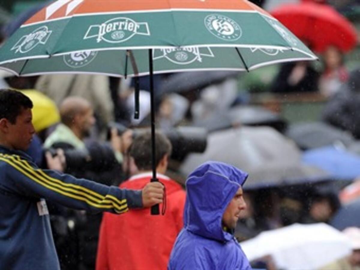 La lluvia hizo que se anularan 14 partidos del Roland Garros