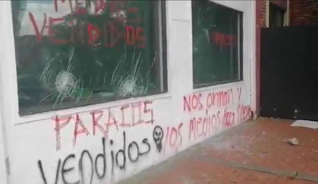 Captura de Pantalla, Vandalismo a sede de RCN Radio