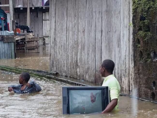 Inundaciones en el departamento del Chocó. Foto Cortesía ciudadanos