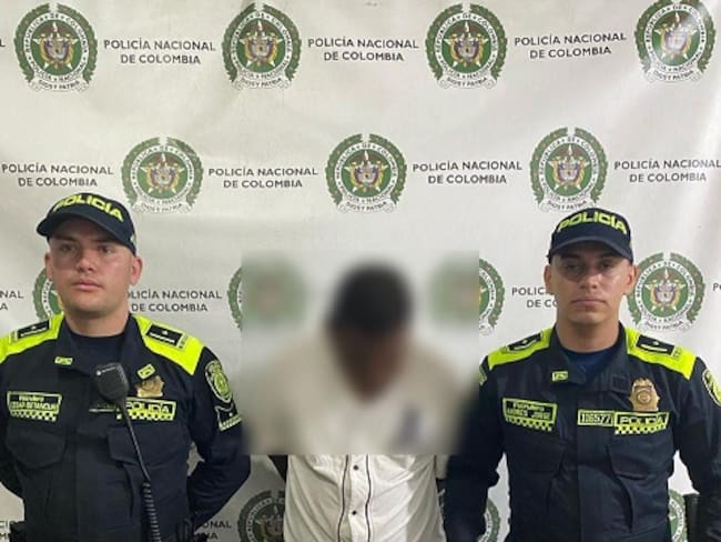 Ladrón capturado en Medellín- foto policía Metropolitana