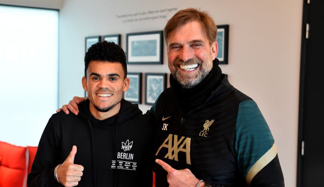 Luis Díaz y Jurgen Klopp