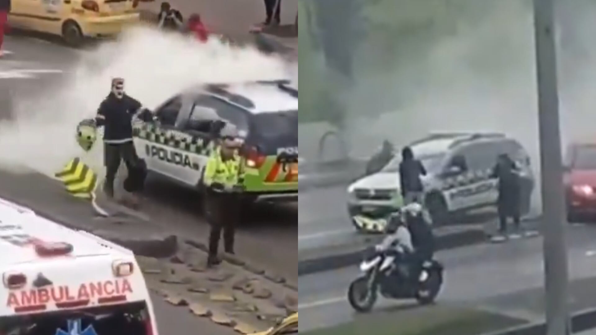 Encapuchados arremeten contra patrulla - X