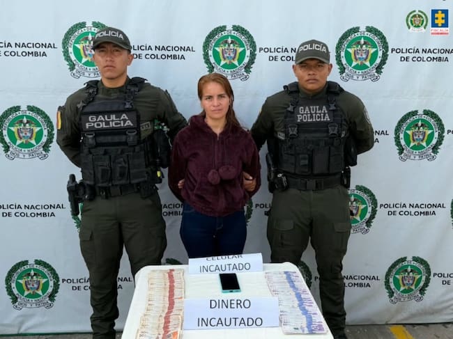 Estaba exigiendo seis millones de pesos para no revelar videos de carácter íntimo de un hombre./ Foto: Fiscalía.