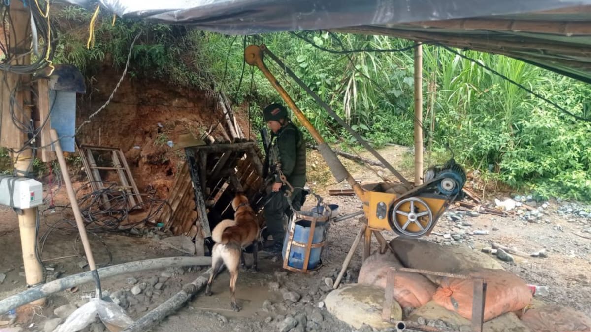 Intervienen cinco minas ilegales de oro en Santander de Quilichao, Cauca