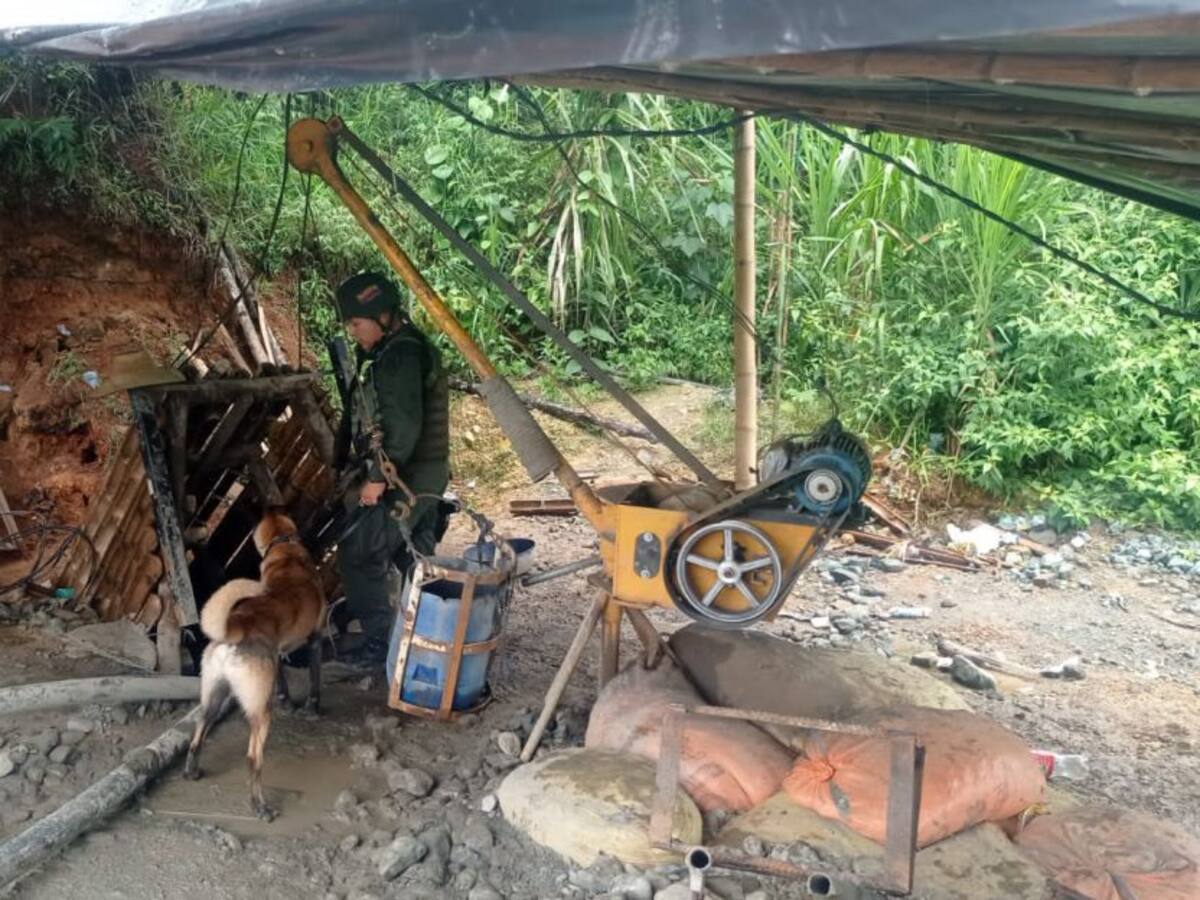 Intervienen cinco minas ilegales de oro en Santander de Quilichao, Cauca