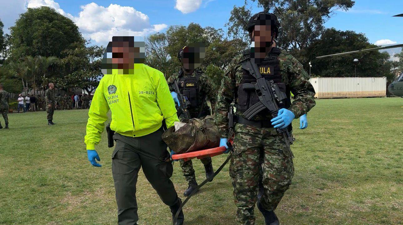 Alias Perjuicio abatido en enfrentamientos con el Ejército en Andes. Foto: Cuarta Brigada.