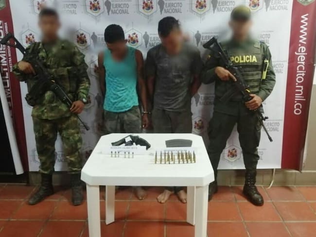 Capturan dos sujetos en el sur de Bolívar con armas y municiones