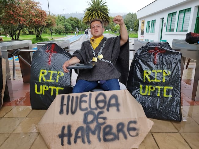 Protesta en universidad UPTC / Cortesía: Pedro Pablo Salas.