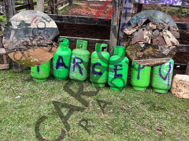 El frente 4 de las disidencias quemó dos casas en una finca de la zona rural de Remedios.