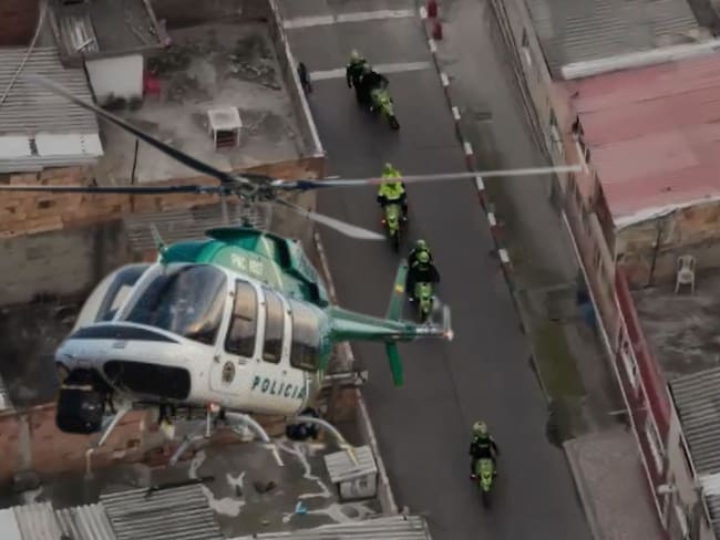 El Halcón de la Policía de Bogotá fue clave para atrapar a delincuentes en Suba