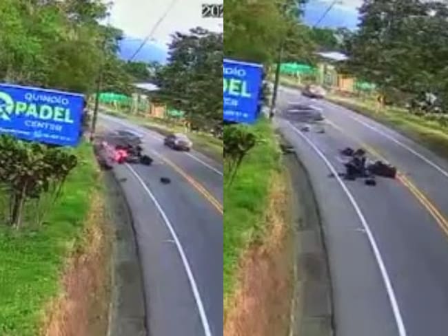 Accidente en Quindío: Denuncian que conductor del carro manejaba “con tragos”