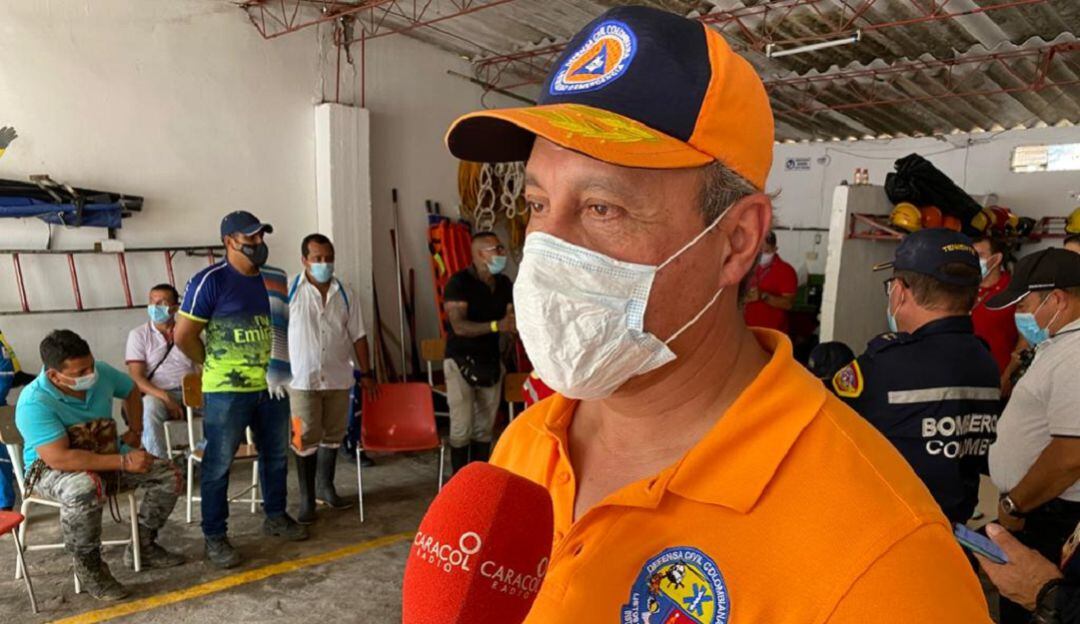 Coronel Ricardo Beltrán, comandante de la Defensa Civil en Caldas.