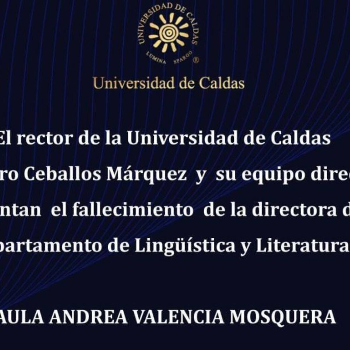 Falleció la Directora del Programa Lingüística y Literatura de la UCaldas
