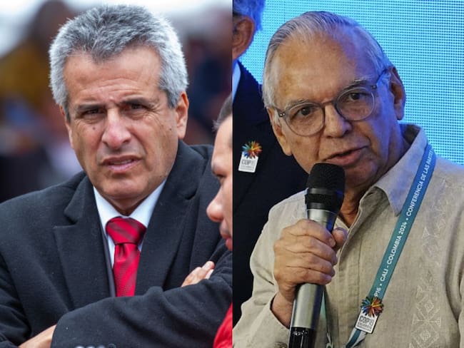 Luis Fernando Velasco y Ricardo Bonilla. Fotos: (Photo by: Sebastian Barros/Long Visual Press/Universal Images Group via Getty Images) / (Photo by Juancho Torres/Anadolu via Getty Images)