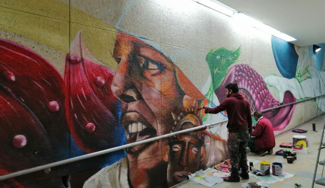 Mural en el portal Suba