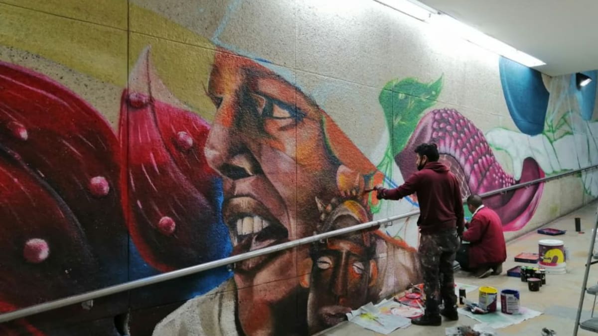 El Portal Suba se llena de colores con murales sobre la diversidad