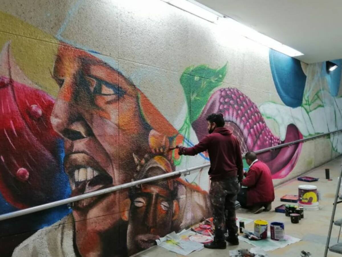 El Portal Suba se llena de colores con murales sobre la diversidad