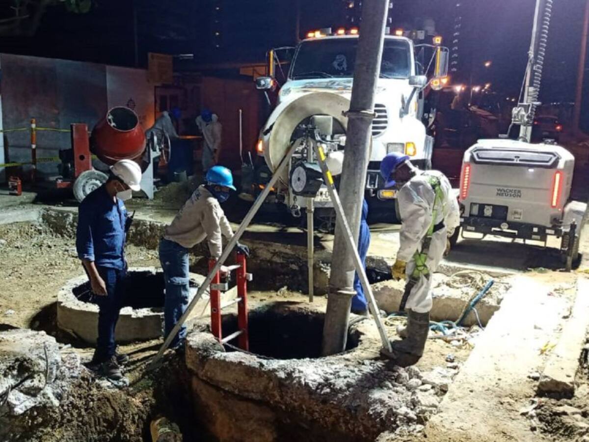 Avanzan trabajos de Acuacar en la estación de bombeo Torices