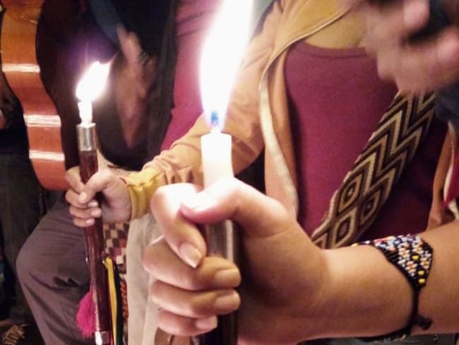 Velatón en Popayán en respaldo a las comunidades indígenas