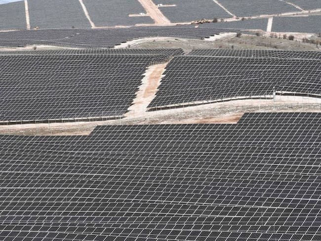 El parque de energía solar construido al norte de Grecia.                    Foto: Getty 