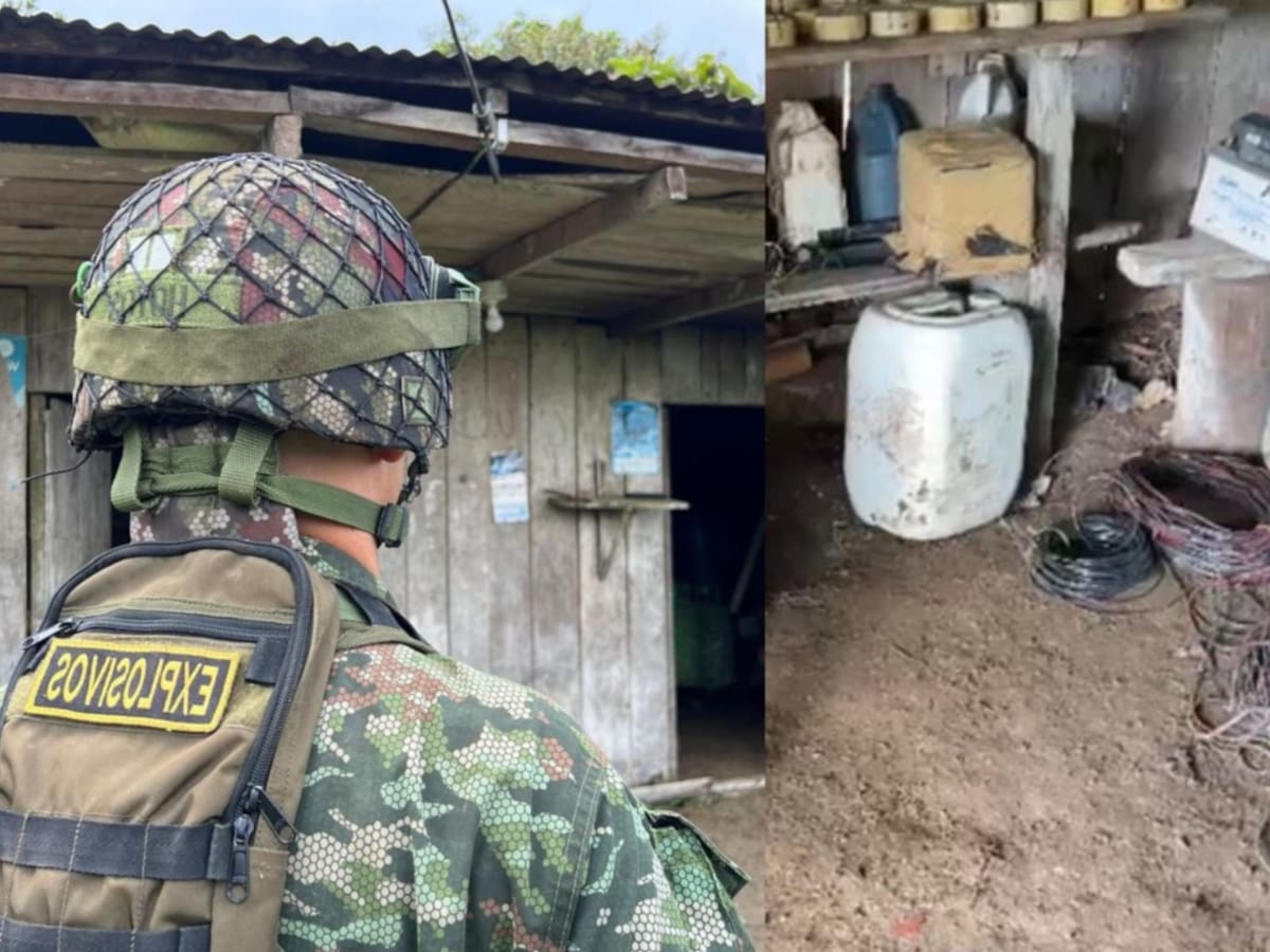Ejército desmanteló una de las principales fábricas de explosivos de las disidencias en el Cauca