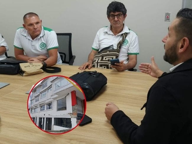 Reunión entre el secretario de Educación de Caldas, Luis Vargas y líderes del sindicato EDUCAL. Foto: Gobernación de Caldas. Infraestructura de un instituto técnico afectado por el sismo en Manizales.