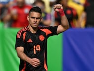 Rafael Santos Borré abandonaría Internacional de Porto Alegre para regresar a River Plate. (Photo by Stephen Nadler/ISI Photos/Getty Images)