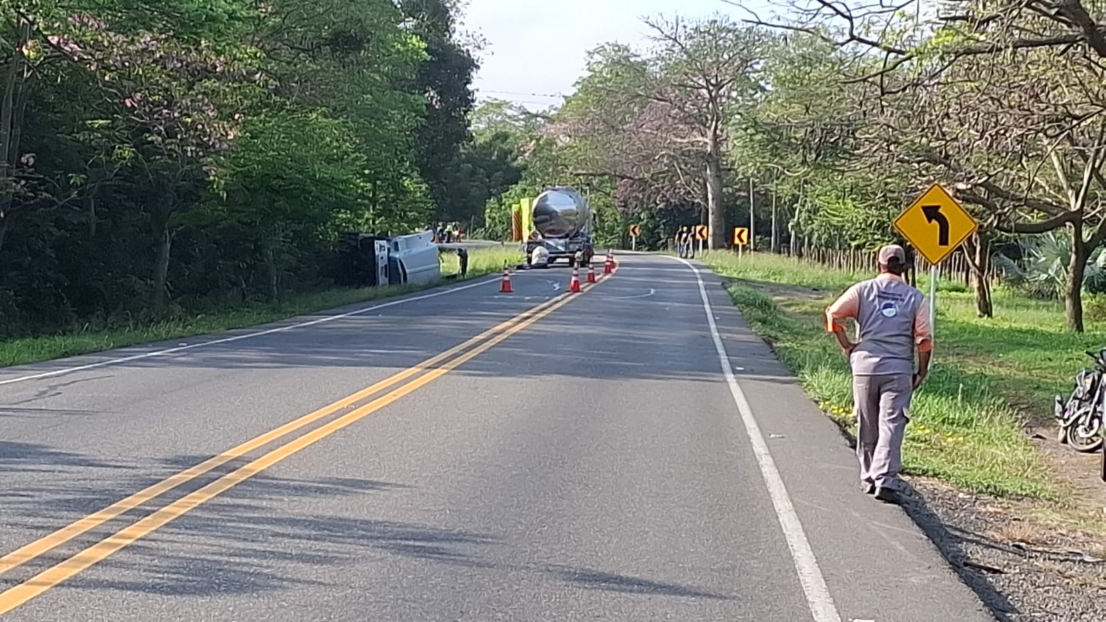 Accidente en la vía La Cordialidad. Foto: cortesía.