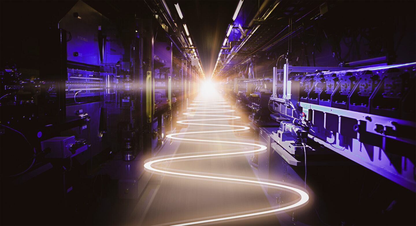 Rayo generado por LCLS II. Foto:  Greg Stewart/SLAC National Accelerator Laboratory