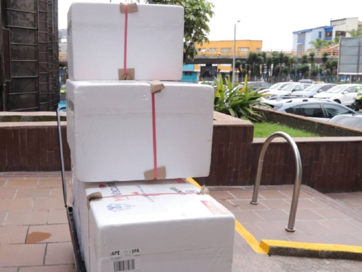 Dosis Sinovac llegaron a Caldas para ser aplicadas a niños de 3 a 11 años