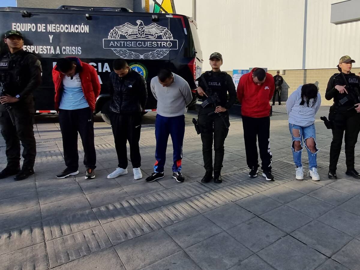 La Policía de Bogotá capturó a siete personas que secuestraban y extorsionaban a comerciantes