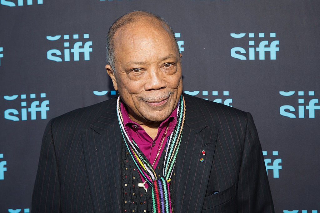 SEATTLE, WA - JUNE 04:  Quincy Jones arrives at the screening of the film 'Keep on Keepin On' before receiving the Seattle International Film Festival Lifetime Achievement Award at the SIFF Cinema Uptown Theater on June 4, 2014 in Seattle, Washington.  (Photo by Mat Hayward/Getty Images)