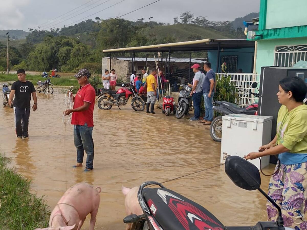 Emergencia en sur de Bolívar: cerca de 100 familias afectadas por creciente del río Inanea