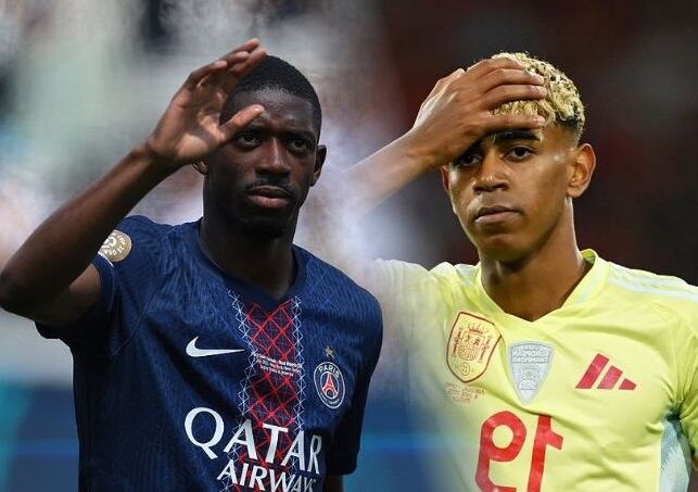 Ousmane Dembélé y Lamine Yamal / Composición: Caracol Radio