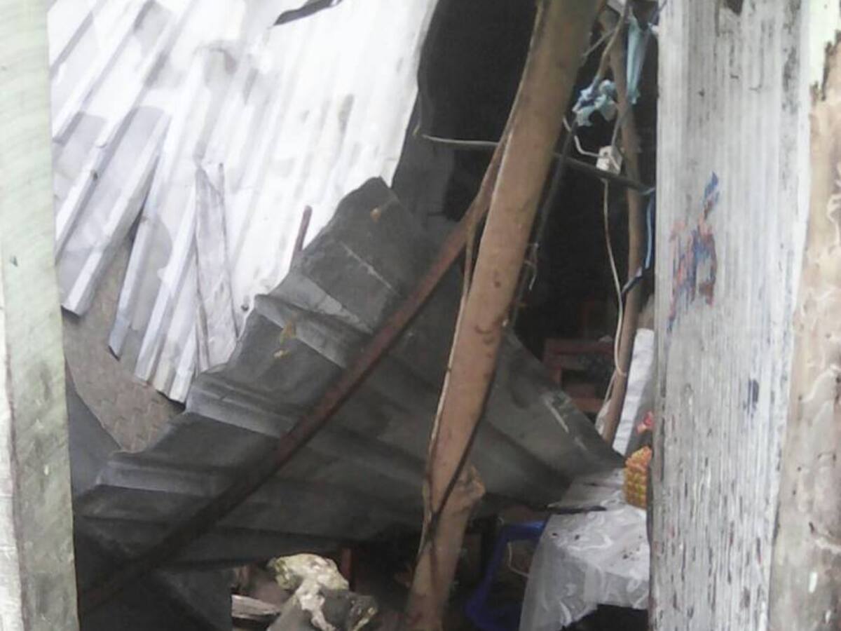 Tres casas destechadas y redes eléctricas caídas dejó aguacero en Malambo