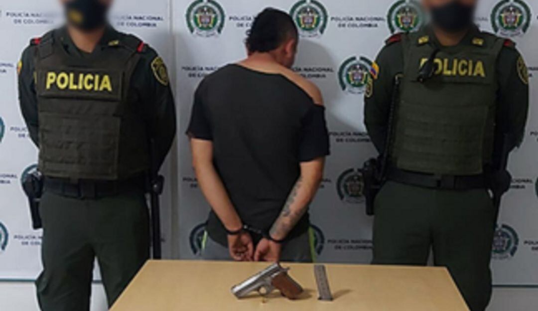 Capturado por porte ilegal de arma de fuego