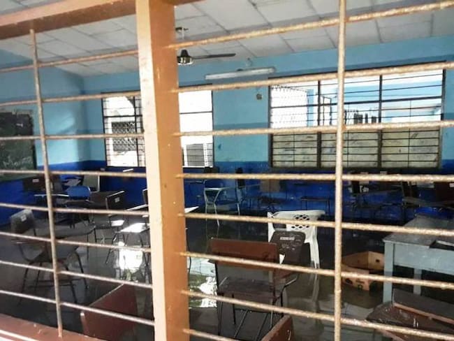 Suspenden clases en colegio en el sur de Cartagena por inundaciones