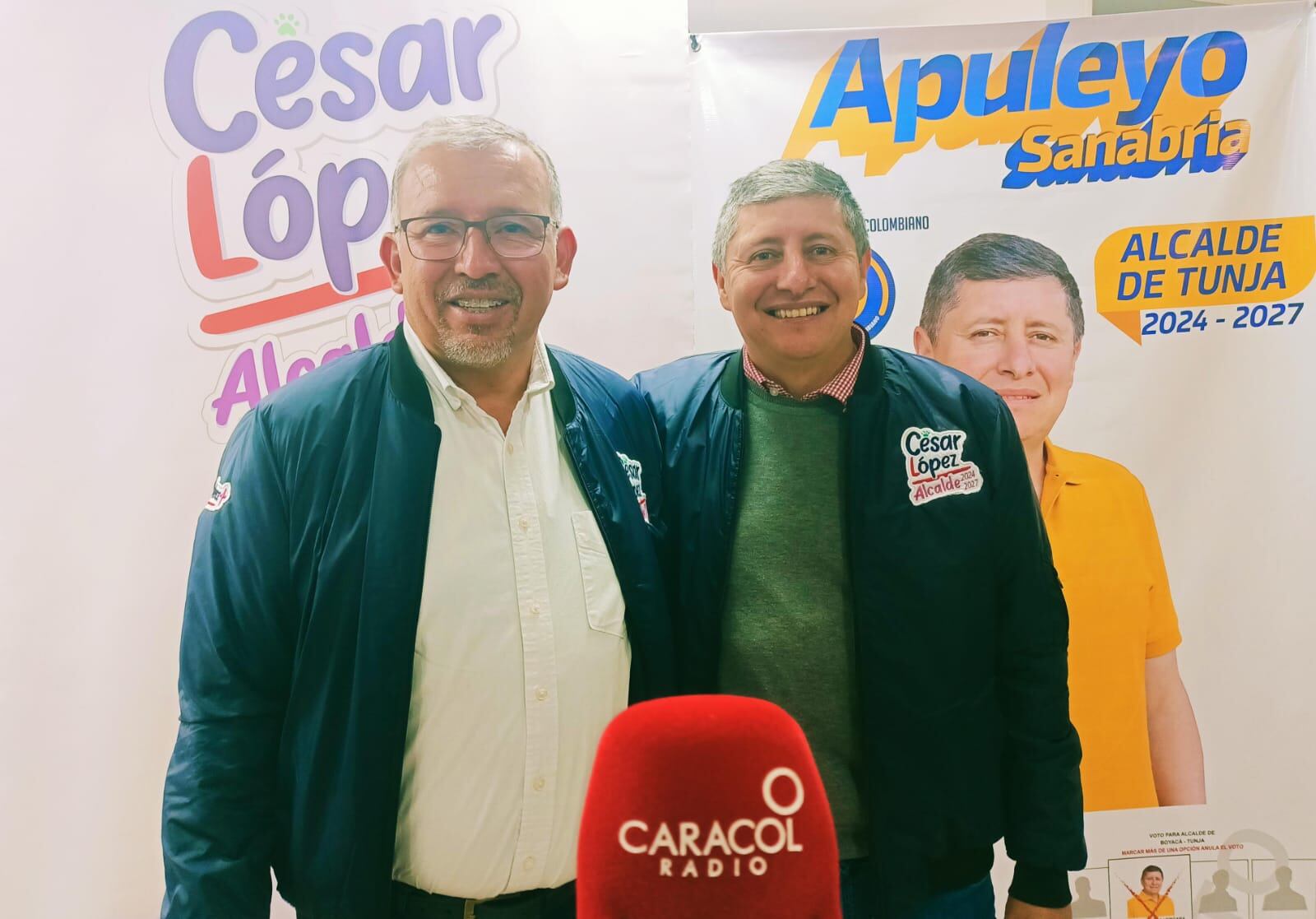 Izquierda César López, derecha Apuleyo Sanabria / Caracol Radio