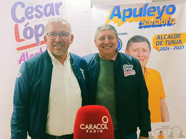 Izquierda César López, derecha Apuleyo Sanabria / Caracol Radio