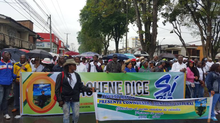 Movilización por la paz Guachené (Archivo)