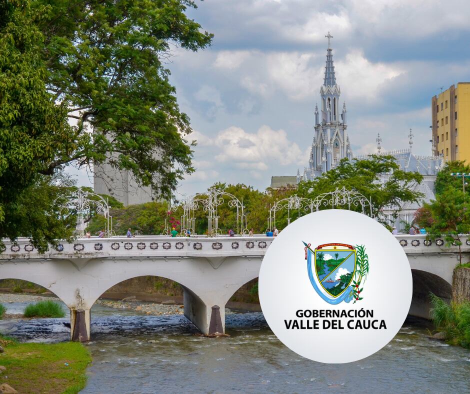 Municipio de Cali y logo Gobernación Valle del Cauca (Getty Images)