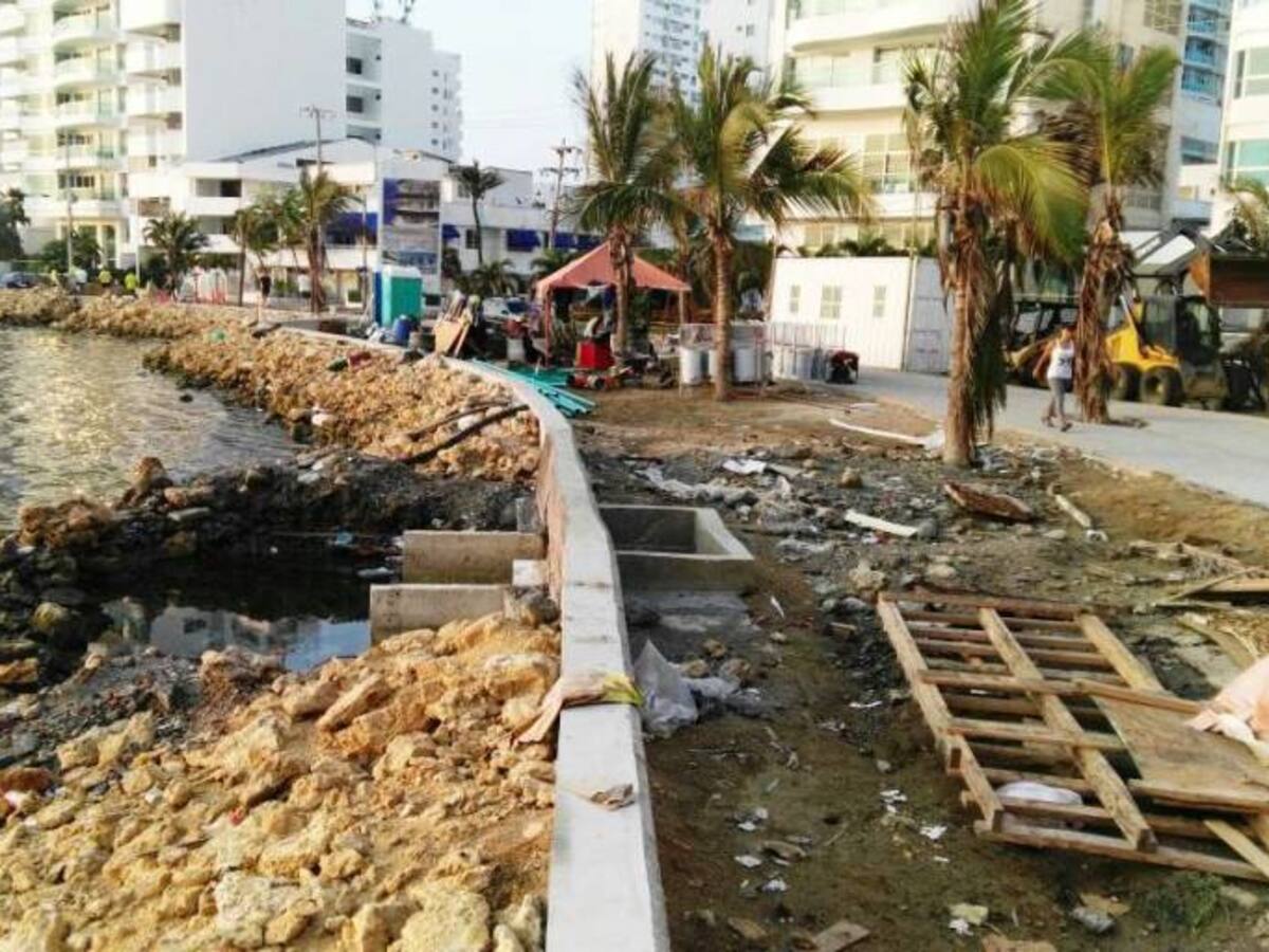 Comunidades de Castillo y Bocagrande exigen la finalización del paseo peatonal