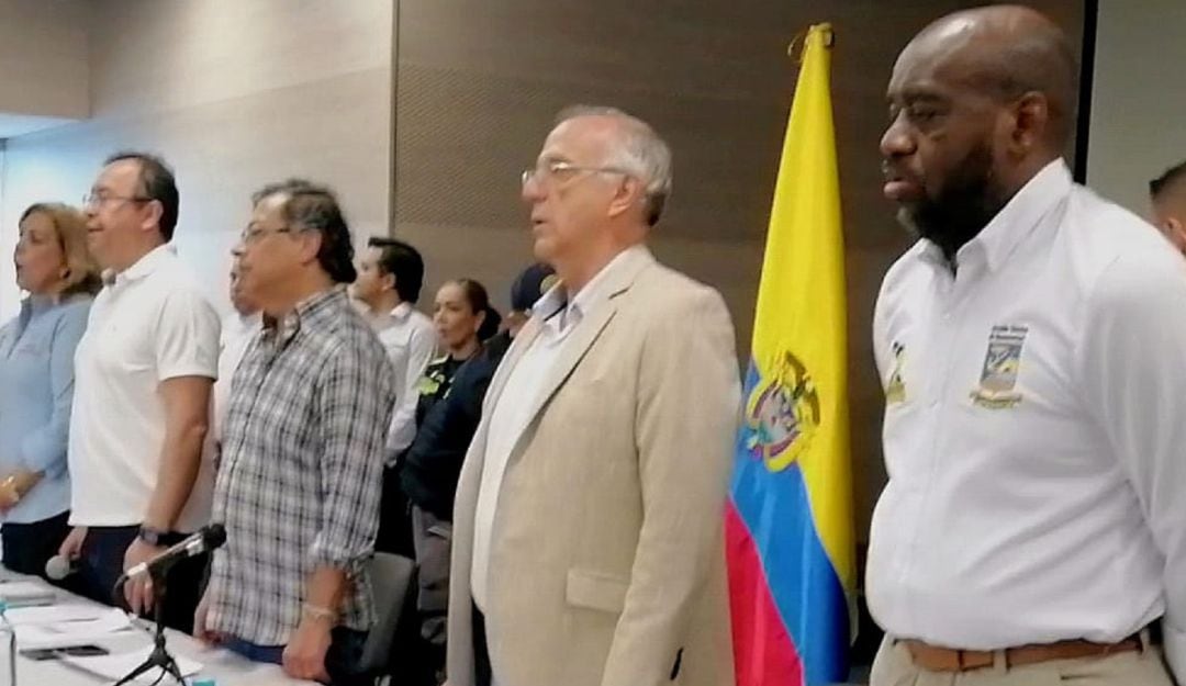El presidente Gustavo Petro en el Puerto de Buenaventura, Valle del Cauca.