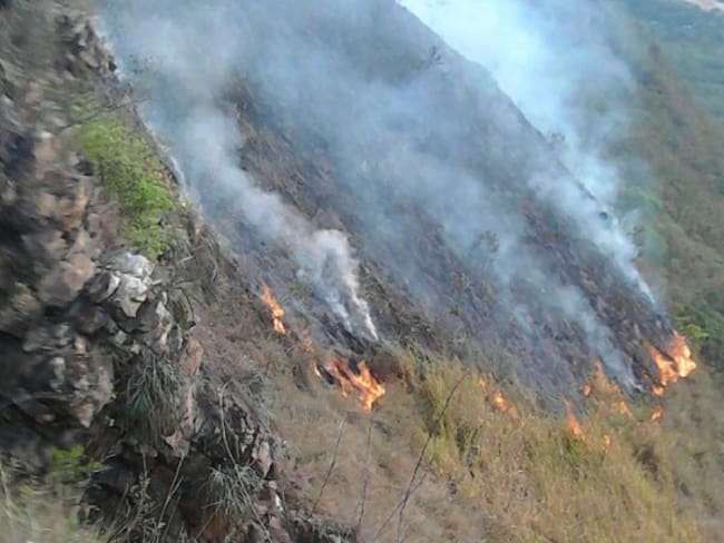 Se reactiva incendio en el cerro Guacaná de Apulo