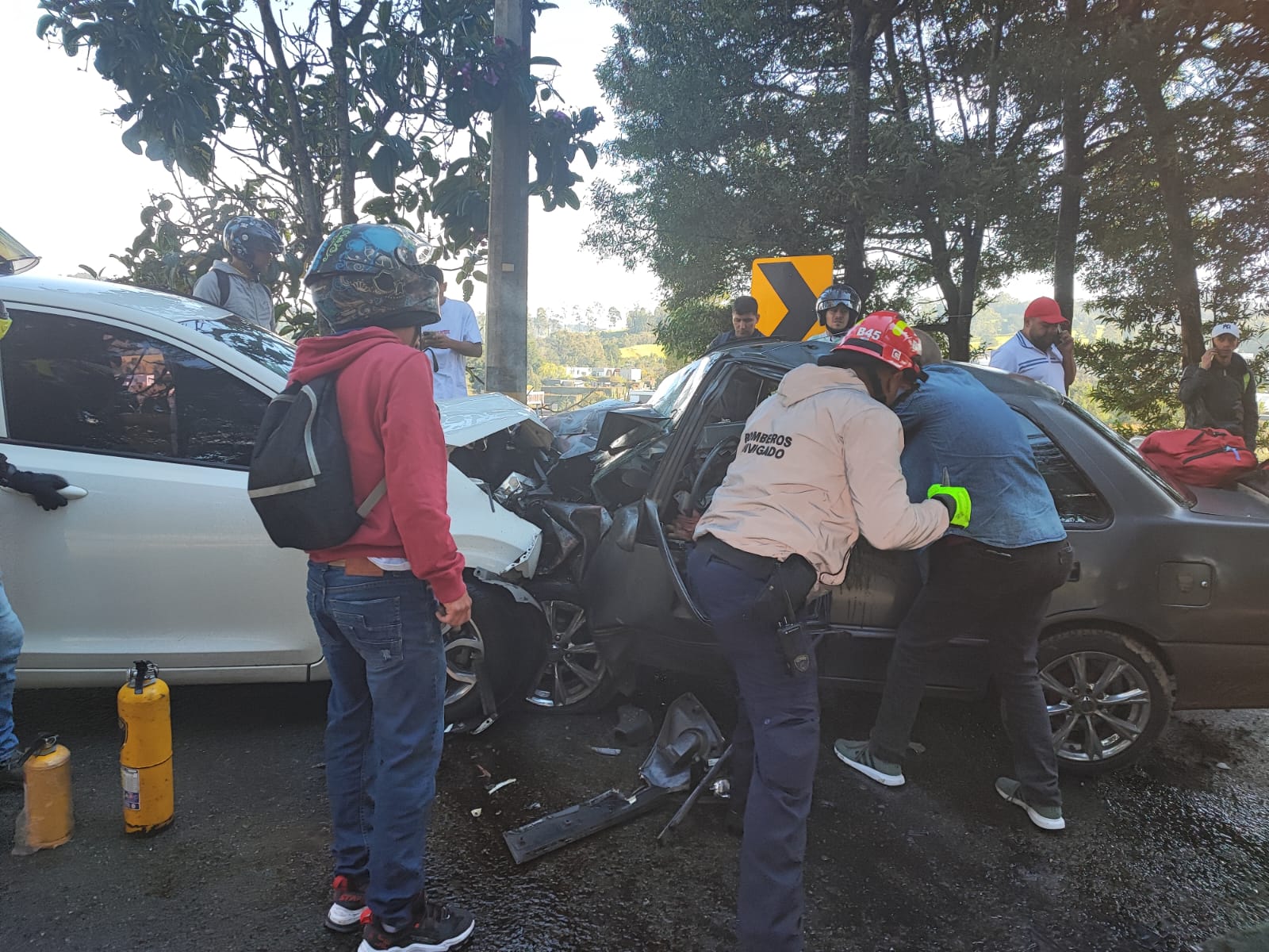 Accidente Envigado- foto bomberos
