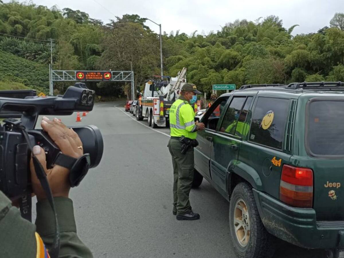 Plan retorno en el Quindío, Policía y el llamado a viajar temprano